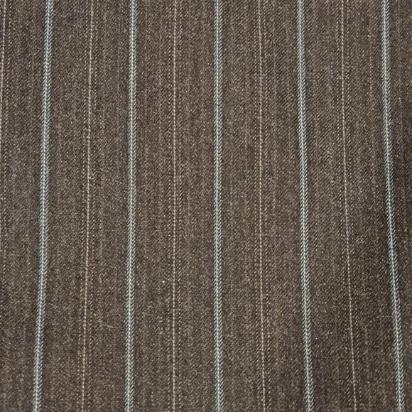 Chico's SZ 3/16 Flat Front Straight Leg Gray W/Blue Pinstripe Stretch Trouser - Picture 11 of 11